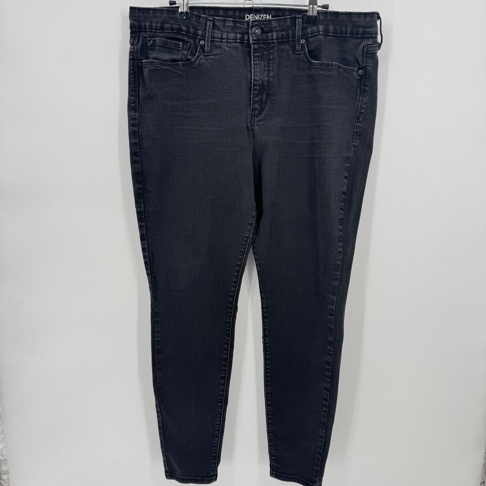 DENIZEN By‎ Levis Modern Skinny Jeans Black Wash Womens Size 18W High rise Ankle